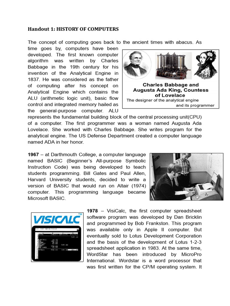 The History of Computers | PDF | Microsoft Office | Computer Science