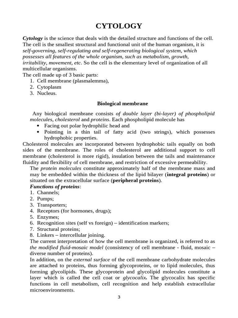 01 Cytology 1 | PDF
