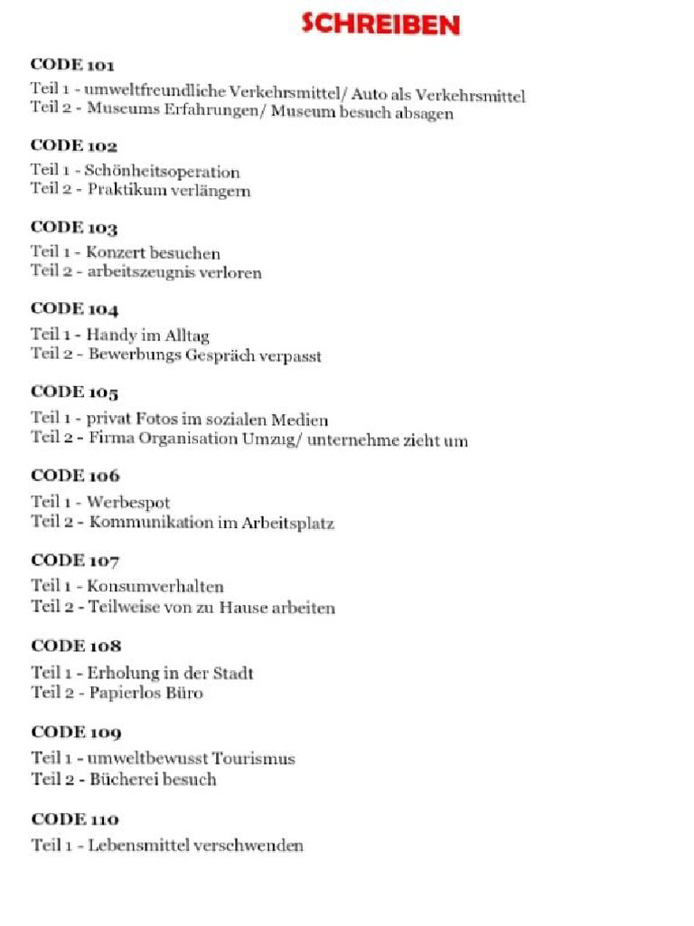 Schreiben | PDF
