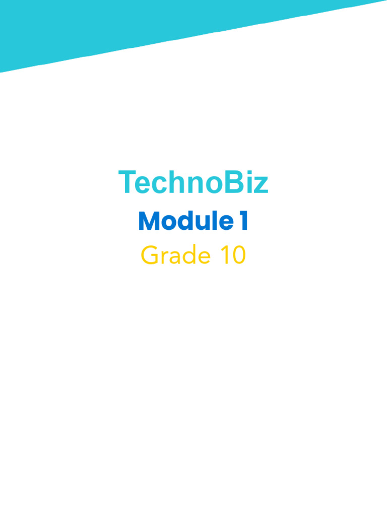 TechnoBiz Module 1 - SoloLearn TechnoKids PH 1 | PDF