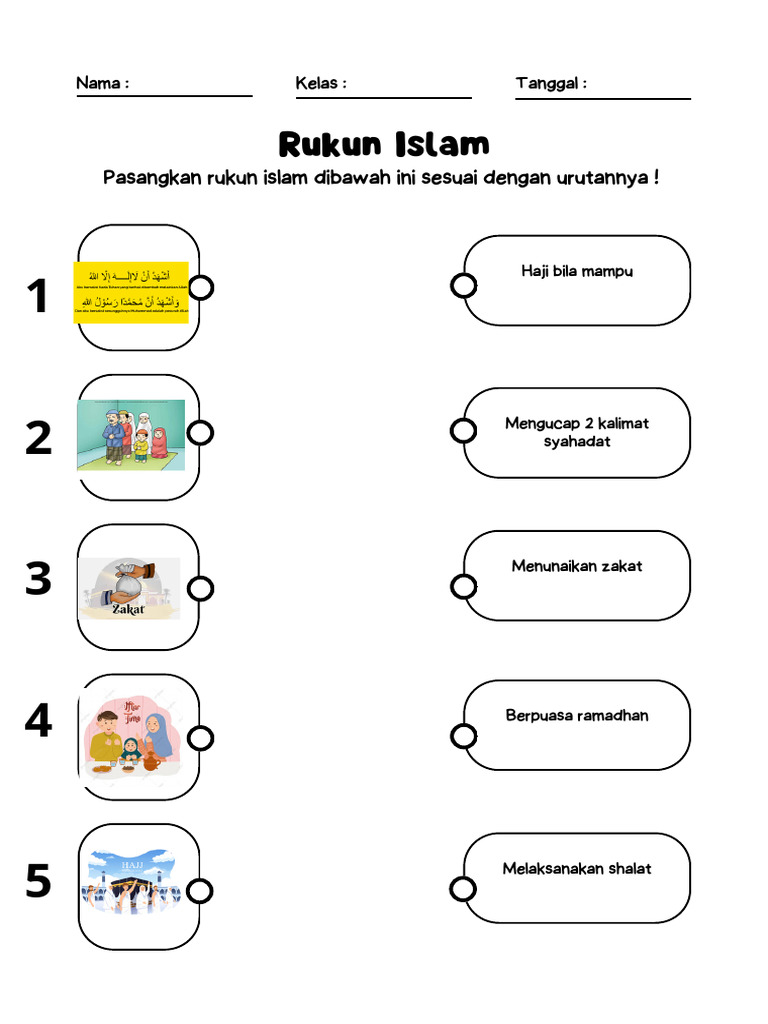 LKPD Rukun Islam | PDF