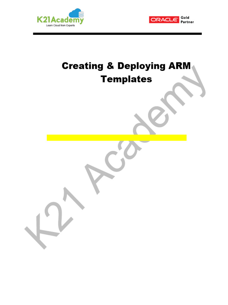 AG4 Creating+ +Deploying+ARM+Templates Ed2 | PDF