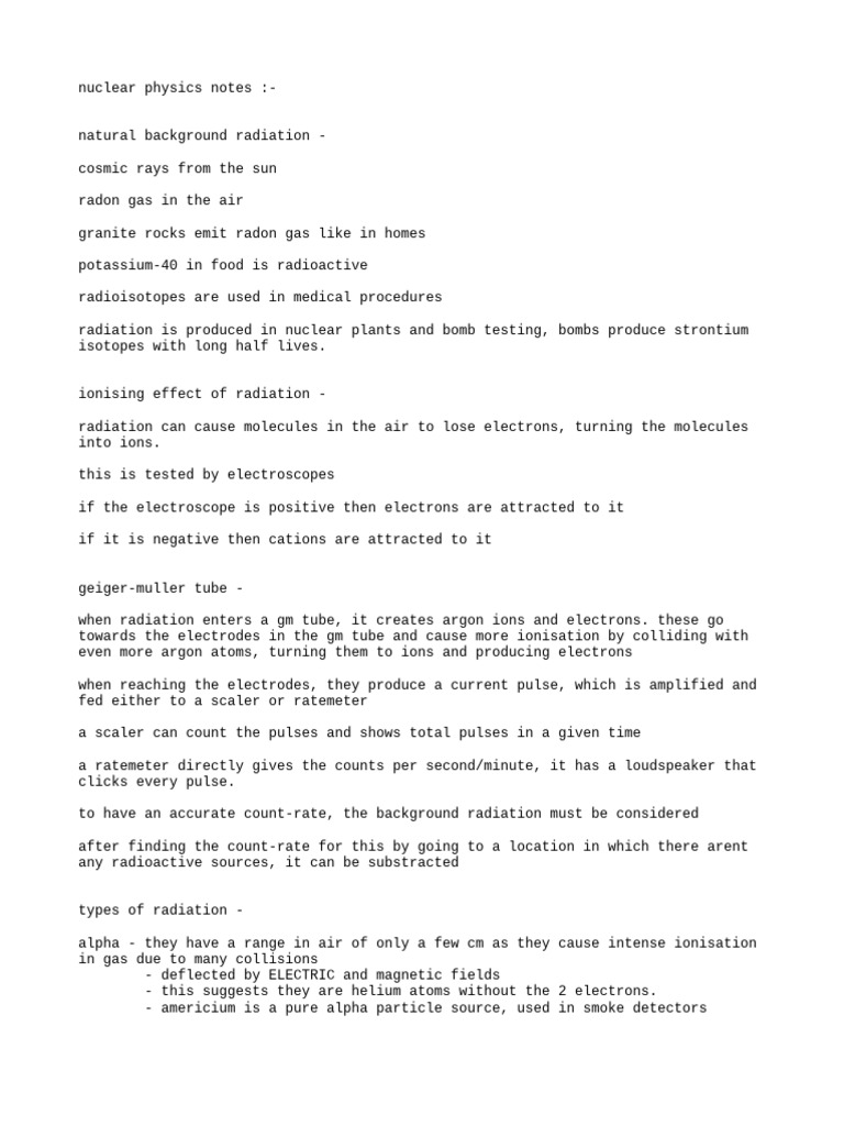 Nuclear Physics 5.2 Notes - Saarthak | PDF