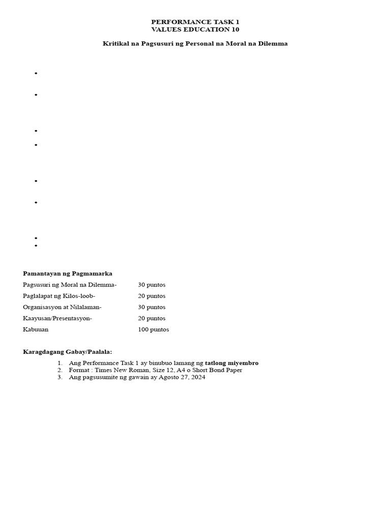 Performance Task 1 v.ed | PDF
