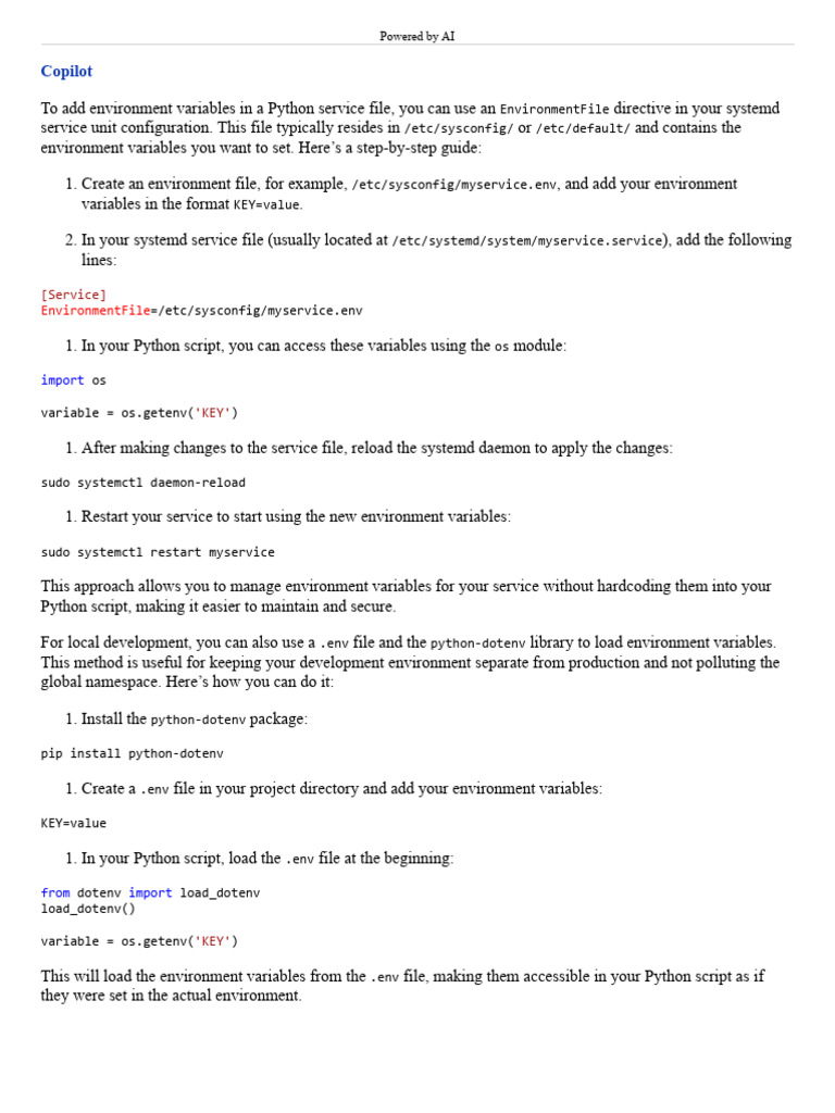 Copilot service pdf