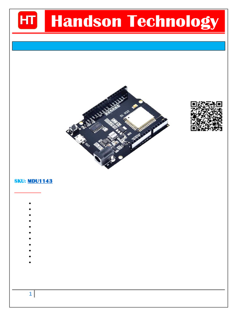 WeMOS D1 R32: Guide et Datasheet | PDF | Matériel informatique ...