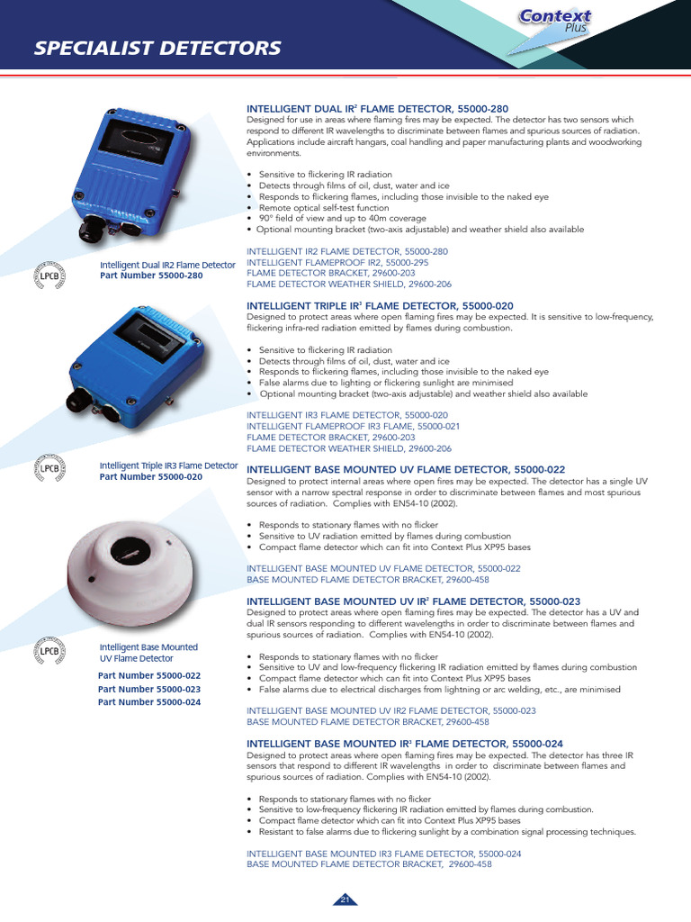 ContextPlus - Addressable - Specialist - Detectors - Jan18 | PDF