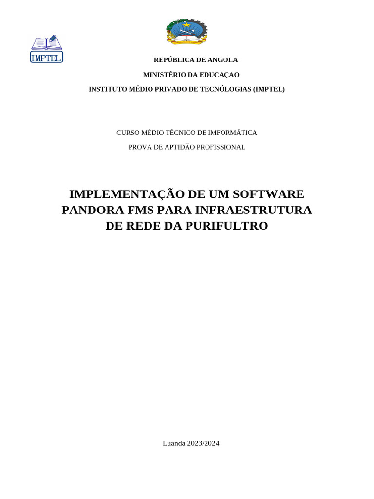 PAP Novo | PDF | Rede de computadores | Servidor (informática)