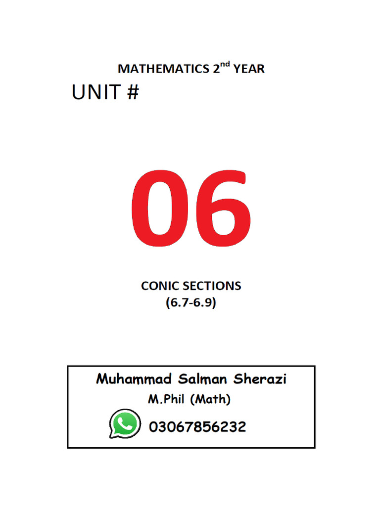 Unit 6 (6.7-6.9) (2nd Year Math) | PDF