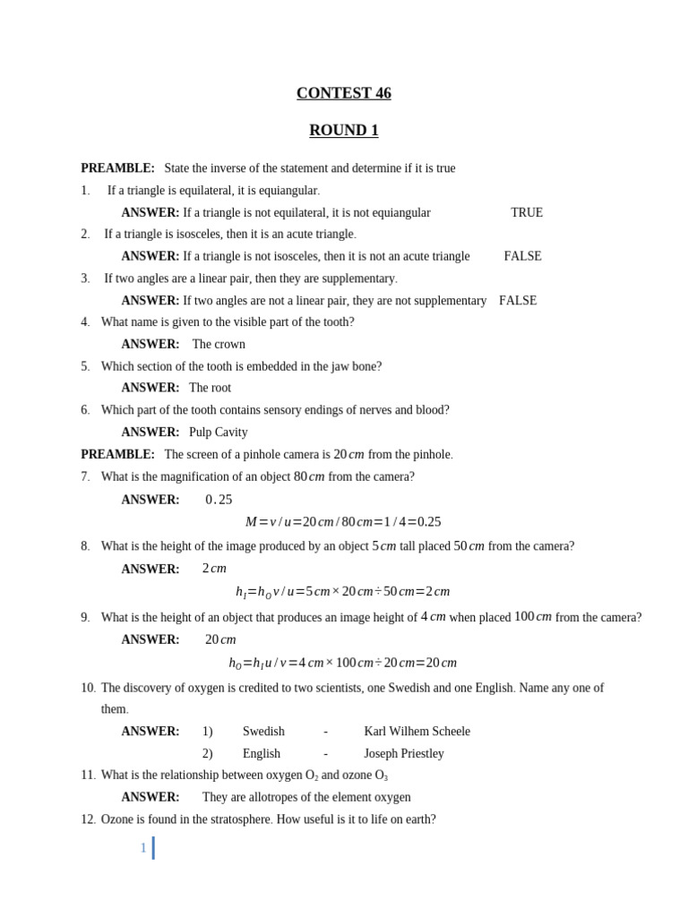 Contest 46 | PDF