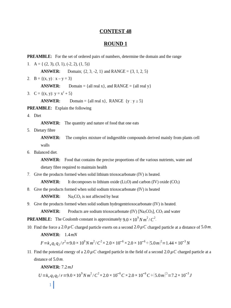Contest 48 | PDF