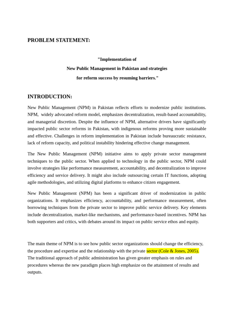New Public Management DOC1 | PDF