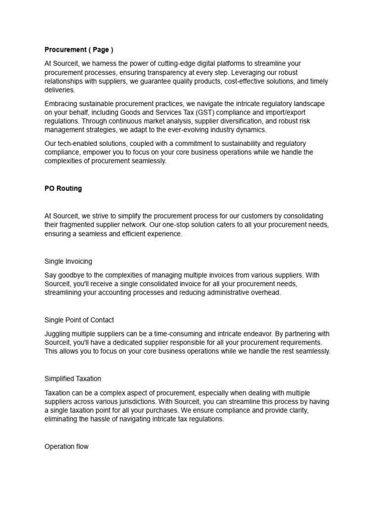 Procurement Page Content | PDF