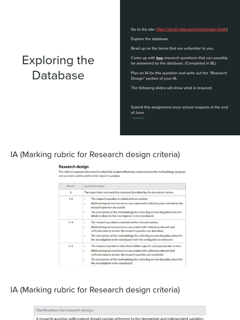 2024 Physics IA Research Design Classroom Lesson | PDF