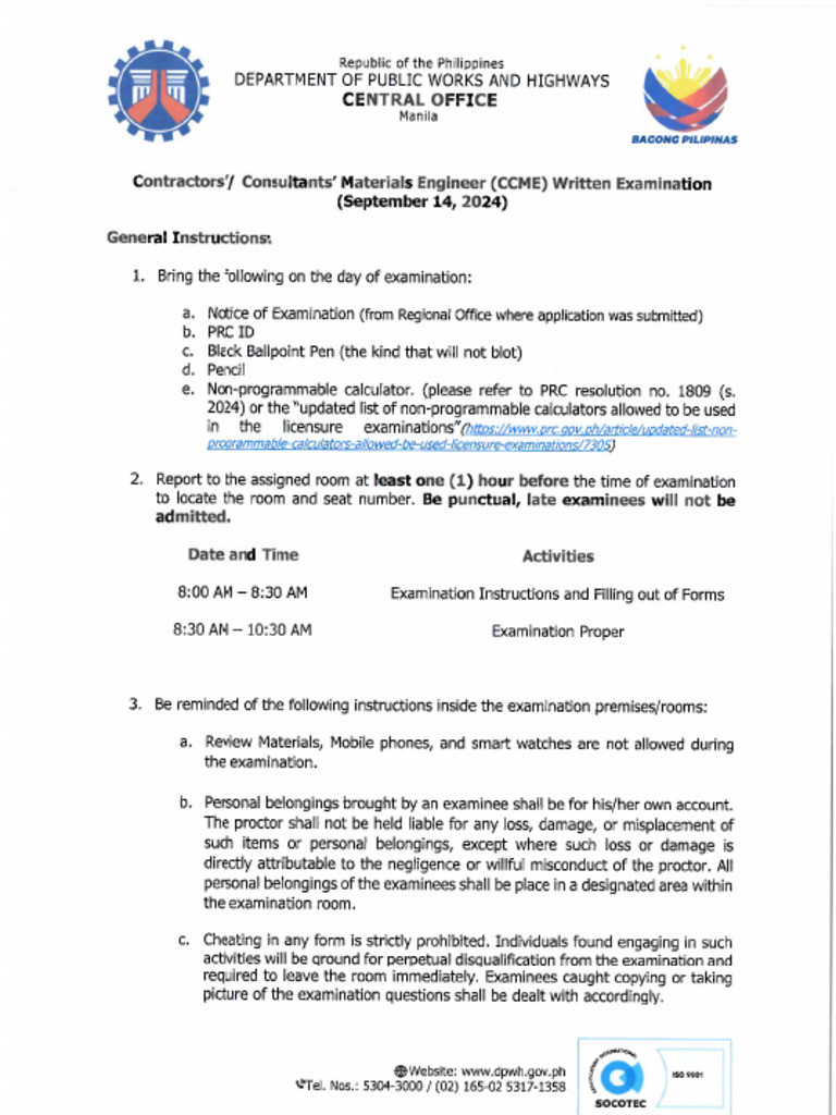 September 14 2024 Ccme Room Assignment | PDF