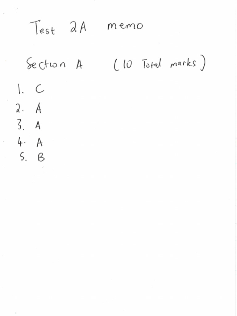 Test 2A Memo | PDF
