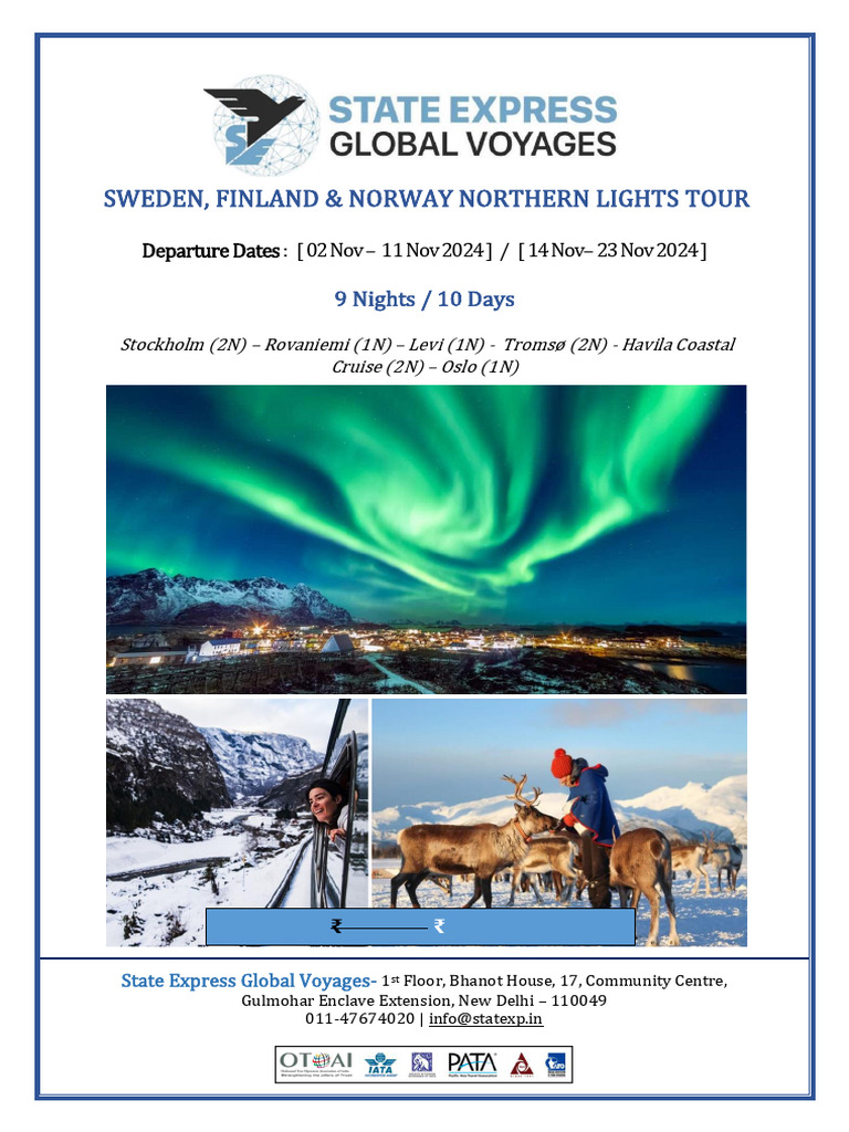 View of 10D Scandinavia Northern Lights Tour | PDF