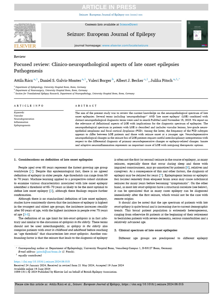 Seizure: European Journal of Epilepsy | PDF