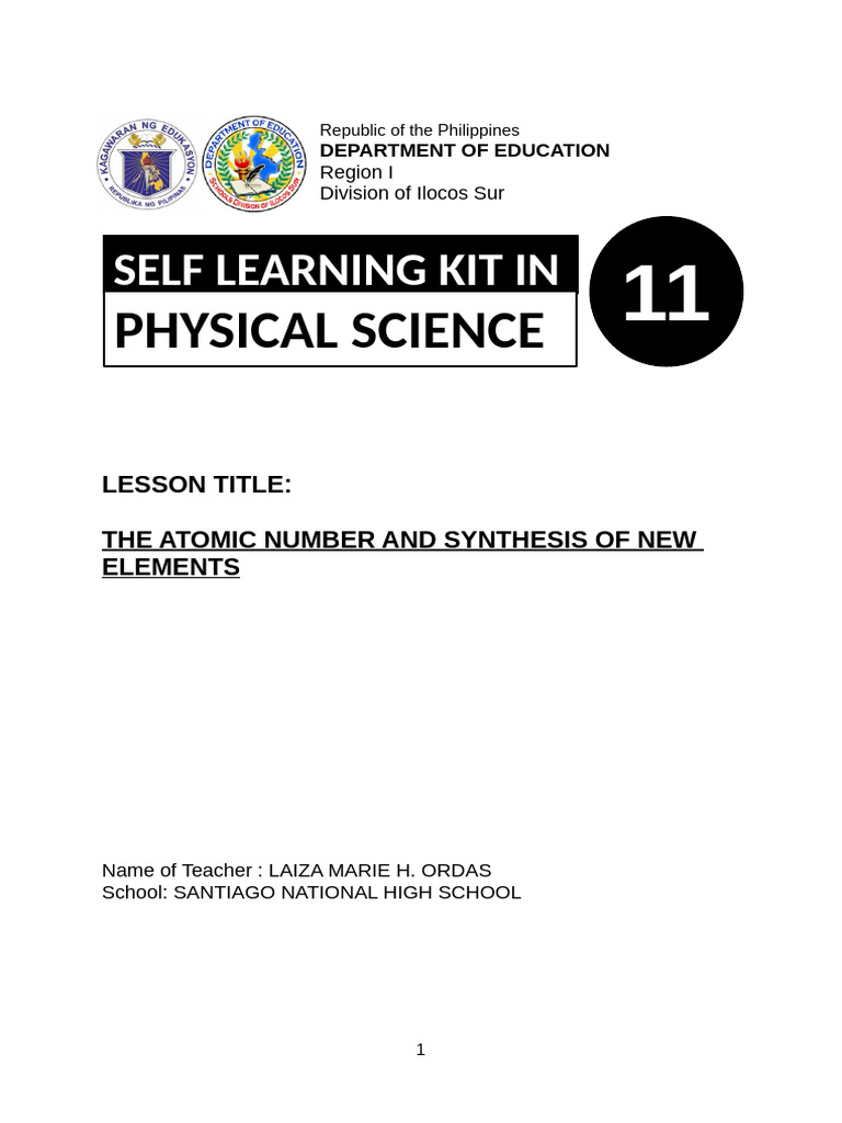 SLK Physical Science 2 | PDF
