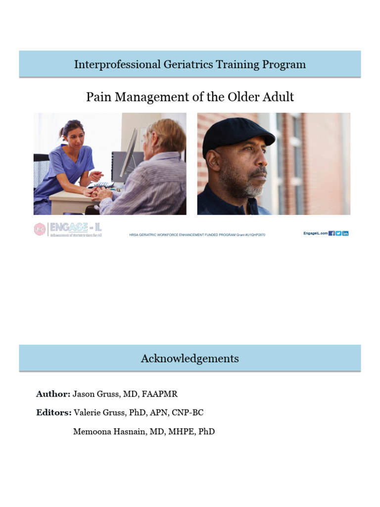 Pain Management of The Older Adult One Slide Per Page | PDF