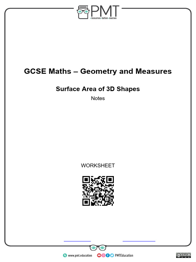 E. Surface Area of 3D Shapes | PDF