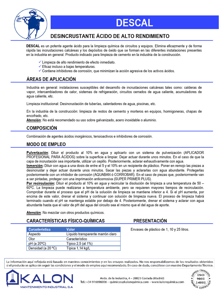 DESCAL FT | PDF