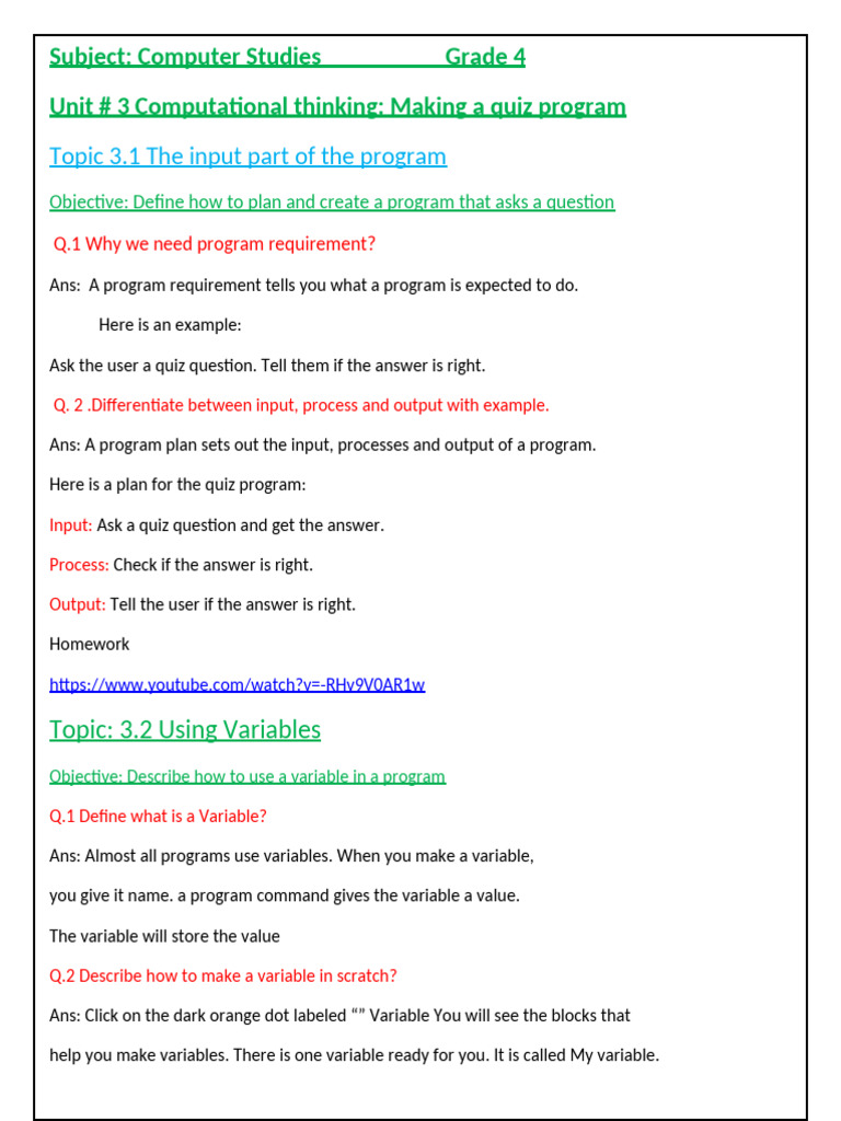 Quizizz for Computer Science Form 4 | PDF | Computer Science | Software ...