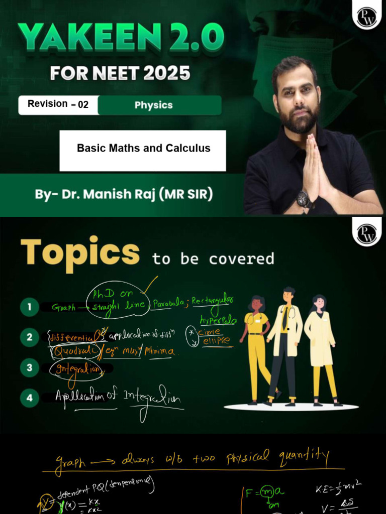 Basic Maths and Calculus (Revision 02) Class Notes Yakee | PDF