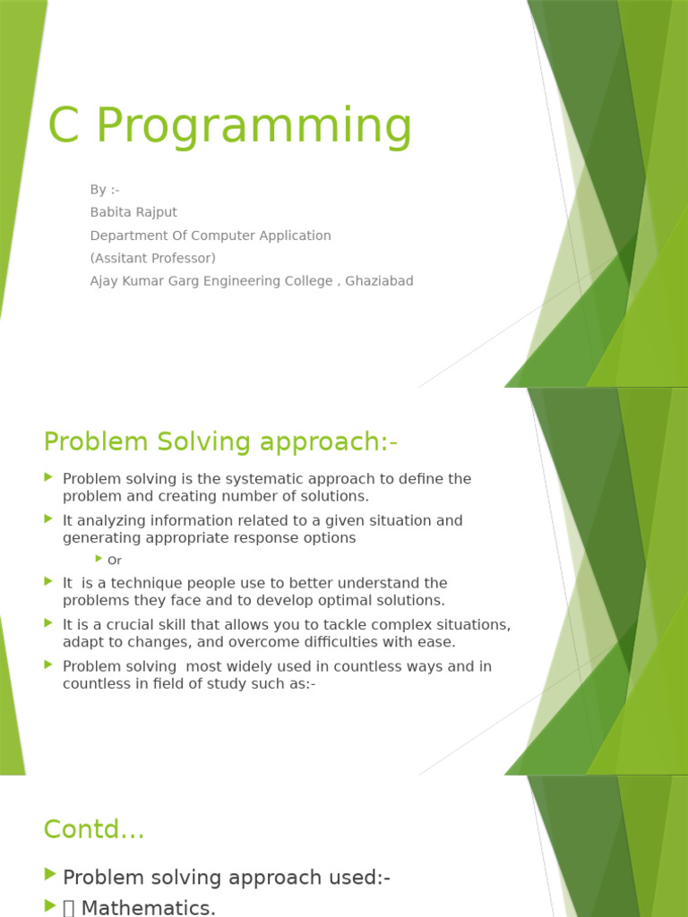 C Programming Unit I | PDF