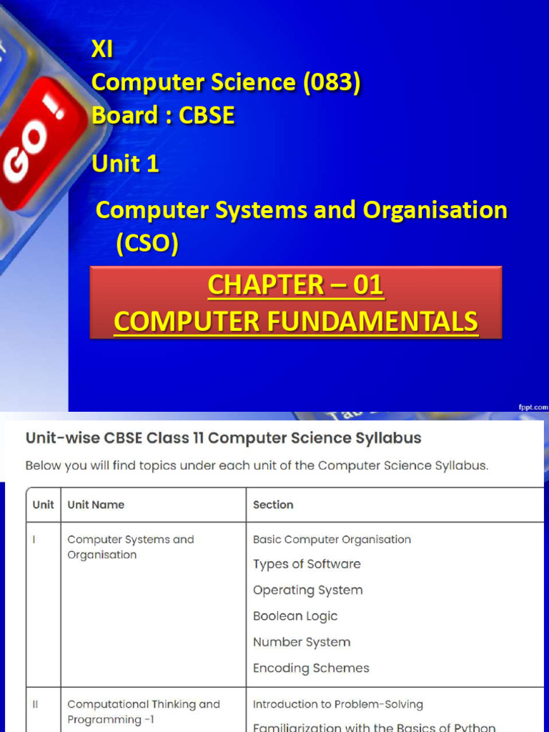Class 11 PPT Computer Organization | PDF