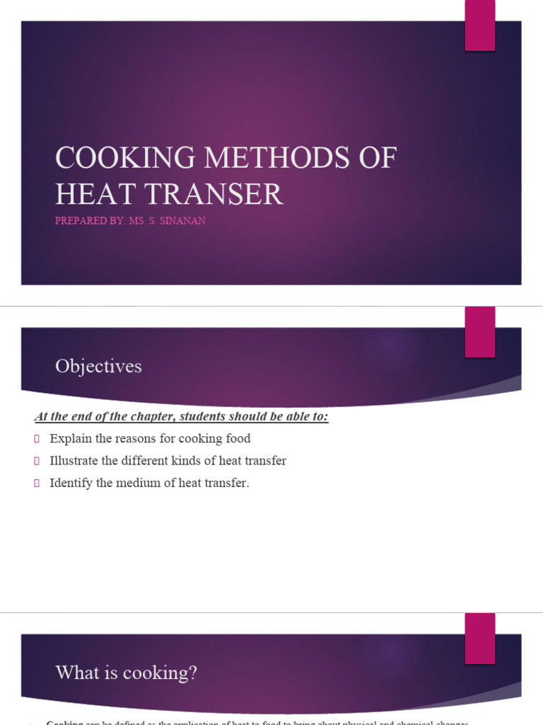 Cooking Methods PDF Heat Transfer PWP | PDF