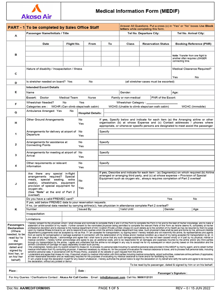 Medif Form | PDF
