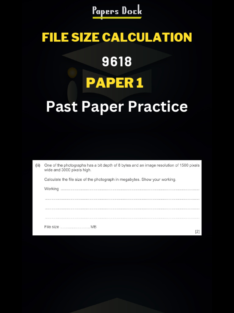 File Size Calculation Practice | PDF