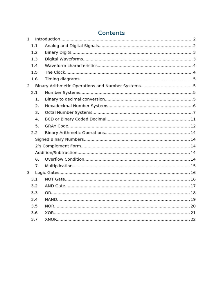 Digital Electronics Study Notes | PDF | Logic Gate | Arithmetic