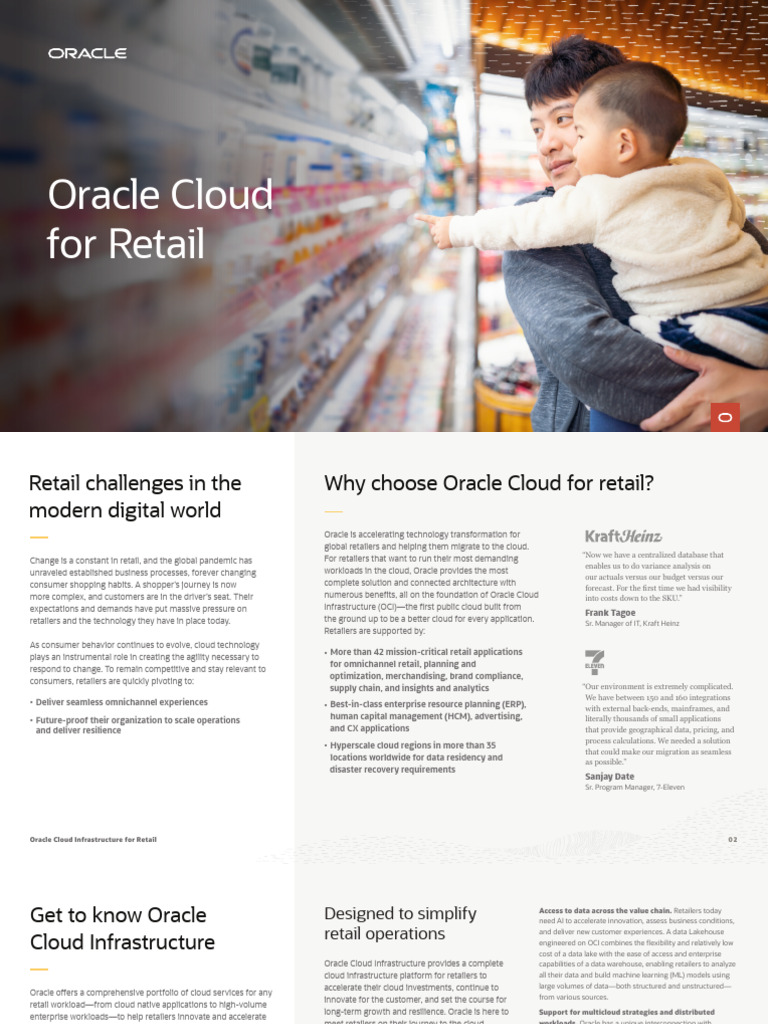 Oracle Cloud Infrastructure For Retail Pdf