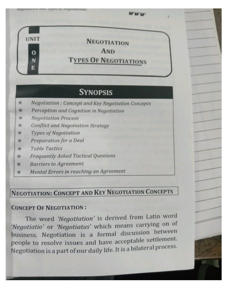 Negotiation Skills Pdf