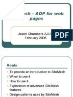 Sitemesh - Aop For Web Pages: Jason Chambers Ajug February 2005