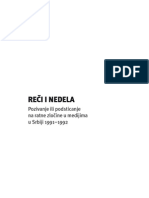 Reci I Nedela Pozivanje I Podssticanje Na Ratne Zlocine U Medijima U Srbiji 1991-1992