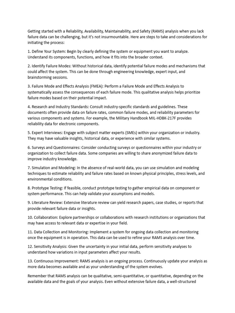 RAMS Steps | PDF