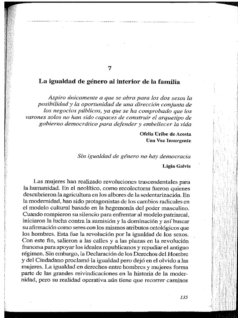 La Igualdad de Genero en La Mujer | PDF