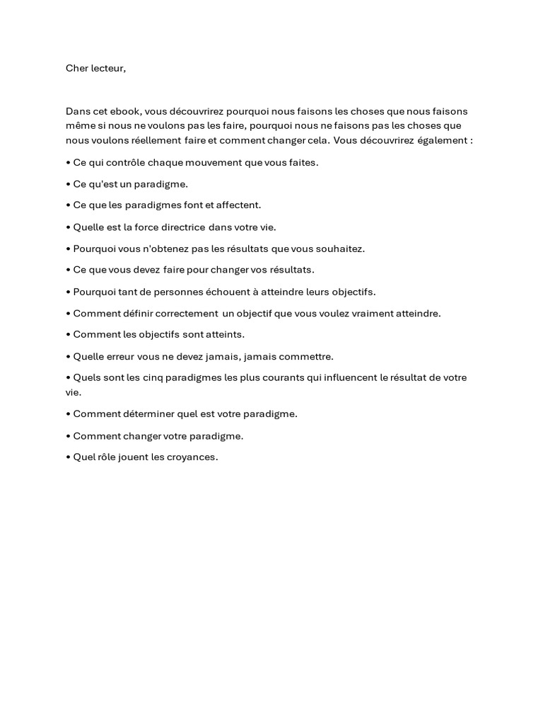 Paradigm Shift Par Bob Proctor Pdf