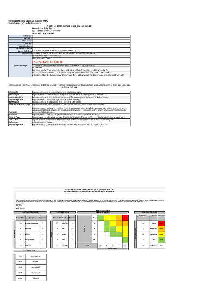 Matriz Analisis de Riesgos | PDF