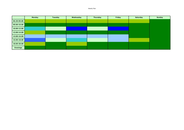Weekly Planning Template PDF | PDF