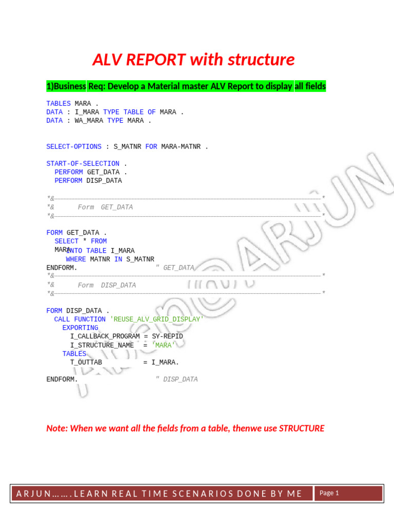 Alv Reports | PDF