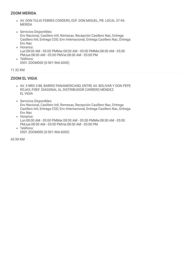 Encuentra tu Oficina Empresas - ZOOM | PDF