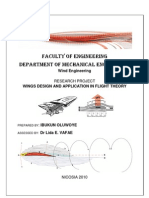 Wings Design and Application in Flight Theory