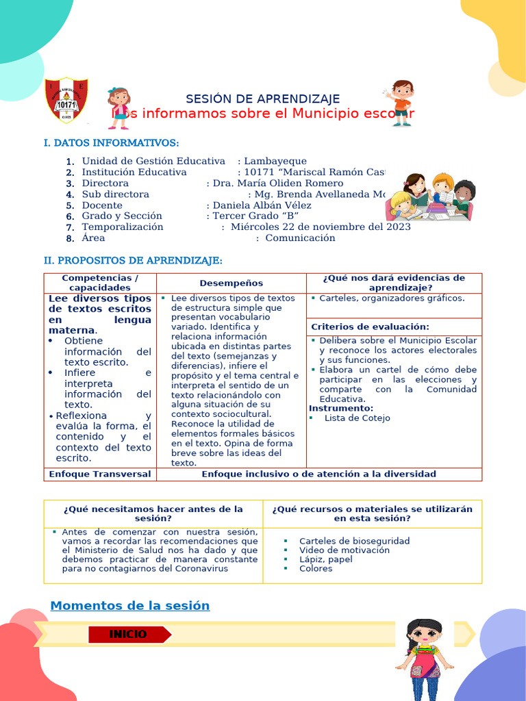 Comuni-Nos Informarnos Sobre El Municipiop Escolar D #9 | PDF