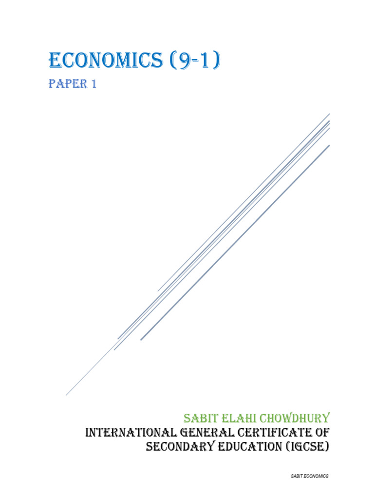 Economics Paper 1 Main Notes | PDF