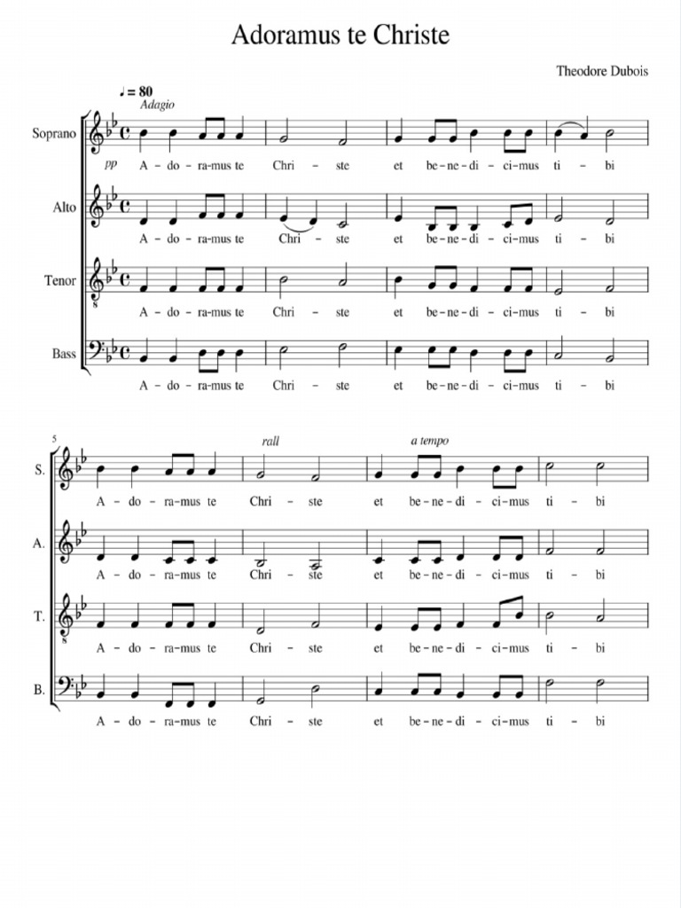 Adoramus Te, Christe - Th. Dubois | PDF