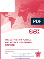 Iss 2011 Russia Military Politics and Russia 2010 Defense Doctrine